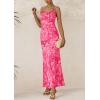 imagePRETTYGARDEN Womens Floral Bodycon Maxi Dress 2025 Summer Beach Sundress Sleeveless Spaghetti Strap Wedding Guest DressPink Floral