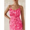 imagePRETTYGARDEN Womens Floral Bodycon Maxi Dress 2025 Summer Beach Sundress Sleeveless Spaghetti Strap Wedding Guest DressPink Floral