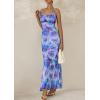 imagePRETTYGARDEN Womens Floral Bodycon Maxi Dress 2025 Summer Beach Sundress Sleeveless Spaghetti Strap Wedding Guest DressPurple Orchid