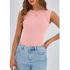 imagePRETTYGARDEN Womens Ribbed Tank Tops 2025 Summer Cap Sleeve Slim Fitted Knit Basic Casual Tee Shirts Trendy Fashion ClothesPink