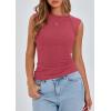 imagePRETTYGARDEN Womens Ribbed Tank Tops 2025 Summer Cap Sleeve Slim Fitted Knit Basic Casual Tee Shirts Trendy Fashion ClothesWatermelon Red