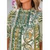 imagePRETTYGARDEN Floral Tops for Women Blouses Dressy Casual 2025 Summer Trendy Outfits Boho Pleated Short Sleeve ShirtsFloral Army Green