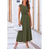 imagePRETTYGARDEN Two Piece Skirt Set for Women 2025 Summer Spring Dressy Casual Knit Travel Vacation Matching Lounge OutfitsArmy Green