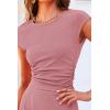 imagePRETTYGARDEN Two Piece Skirt Set for Women 2025 Summer Spring Dressy Casual Knit Travel Vacation Matching Lounge OutfitsDusty Pink