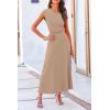 imagePRETTYGARDEN Two Piece Skirt Set for Women 2025 Summer Spring Dressy Casual Knit Travel Vacation Matching Lounge OutfitsKhaki
