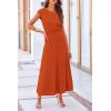imagePRETTYGARDEN Two Piece Skirt Set for Women 2025 Summer Spring Dressy Casual Knit Travel Vacation Matching Lounge OutfitsOrange