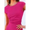 imagePRETTYGARDEN Two Piece Skirt Set for Women 2025 Summer Spring Dressy Casual Knit Travel Vacation Matching Lounge OutfitsRose Red