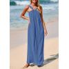 imagePRETTYGARDEN Womens 2025 Casual Long Summer Dresses Sleeveless Strappy Loose Flowy Beach Vacation Maxi Dress with PocketsGrey Blue