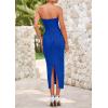 imagePRETTYGARDEN Womens 2025 Spring Maxi Dress Textured Bodycon Tube Off Shoulder Strapless Back Slit Long Party DressesBlue
