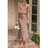 imagePRETTYGARDEN Womens 2025 Summer Satin Dress Elegant Sleeveless Mock Neck Cocktail Party Maxi DressesChampagne