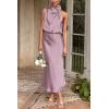 imagePRETTYGARDEN Womens 2025 Summer Satin Dress Elegant Sleeveless Mock Neck Cocktail Party Maxi DressesDusty Pink