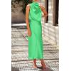 imagePRETTYGARDEN Womens 2025 Summer Satin Dress Elegant Sleeveless Mock Neck Cocktail Party Maxi DressesGrass Green