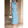 imagePRETTYGARDEN Womens 2025 Summer Satin Dress Elegant Sleeveless Mock Neck Cocktail Party Maxi DressesLight Blue