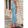 imagePRETTYGARDEN Womens 2025 Summer Satin Dress Elegant Sleeveless Mock Neck Cocktail Party Maxi DressesLight Blue