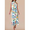 imagePRETTYGARDEN Womens 2025 Summer Satin Dress Elegant Sleeveless Mock Neck Cocktail Party Maxi DressesPrint Multicolored