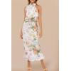 imagePRETTYGARDEN Womens 2025 Summer Satin Dress Elegant Sleeveless Mock Neck Cocktail Party Maxi DressesPrint White
