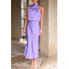 imagePRETTYGARDEN Womens 2025 Summer Satin Dress Elegant Sleeveless Mock Neck Cocktail Party Maxi DressesPurple