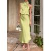 imagePRETTYGARDEN Womens 2025 Summer Satin Dress Elegant Sleeveless Mock Neck Cocktail Party Maxi DressesTender Green