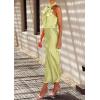 imagePRETTYGARDEN Womens 2025 Summer Satin Dress Elegant Sleeveless Mock Neck Cocktail Party Maxi DressesTender Green