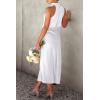 imagePRETTYGARDEN Womens 2025 Summer Satin Dress Elegant Sleeveless Mock Neck Cocktail Party Maxi DressesWhite