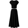 imagePRETTYGARDEN Two Piece Skirt Set for Women 2025 Summer Spring Dressy Casual Knit Travel Vacation Matching Lounge OutfitsBlack