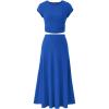imagePRETTYGARDEN Two Piece Skirt Set for Women 2025 Summer Spring Dressy Casual Knit Travel Vacation Matching Lounge OutfitsBlue