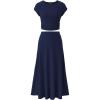 imagePRETTYGARDEN Two Piece Skirt Set for Women 2025 Summer Spring Dressy Casual Knit Travel Vacation Matching Lounge OutfitsDark Blue