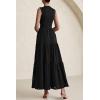 imagePRETTYGARDEN Summer Dresses for Women 2025 Casual Eyelet Tank Top Sundress Sleeveless Wedding Guest Maxi Dress with PocketsBlack