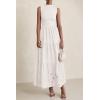 imagePRETTYGARDEN Summer Dresses for Women 2025 Casual Eyelet Tank Top Sundress Sleeveless Wedding Guest Maxi Dress with PocketsWhite