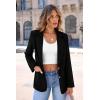 imagePRETTYGARDEN Womens Spring Fall Business Casual Blazers Long Sleeve Notch Lapel Trendy Work Office Blazer Jackets OuterwearBlack