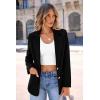 imagePRETTYGARDEN Womens Spring Fall Business Casual Blazers Long Sleeve Notch Lapel Trendy Work Office Blazer Jackets OuterwearBlack