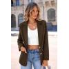 imagePRETTYGARDEN Womens Spring Fall Business Casual Blazers Long Sleeve Notch Lapel Trendy Work Office Blazer Jackets OuterwearCoffee