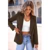 imagePRETTYGARDEN Womens Spring Fall Business Casual Blazers Long Sleeve Notch Lapel Trendy Work Office Blazer Jackets OuterwearCoffee