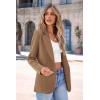 imagePRETTYGARDEN Womens Spring Fall Business Casual Blazers Long Sleeve Notch Lapel Trendy Work Office Blazer Jackets OuterwearKhaki