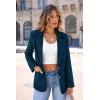 imagePRETTYGARDEN Womens Spring Fall Business Casual Blazers Long Sleeve Notch Lapel Trendy Work Office Blazer Jackets OuterwearRoyal Blue