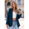 imagePRETTYGARDEN Womens Spring Fall Business Casual Blazers Long Sleeve Notch Lapel Trendy Work Office Blazer Jackets OuterwearRoyal Blue