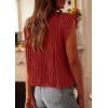 imagePRETTYGARDEN Womens Summer Sweaters Vest 2025 Sleeveless Button Down Cropped Pockets Chunky Knit Cardigan Trendy Tank TopsCaramel