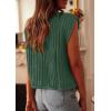 imagePRETTYGARDEN Womens Summer Sweaters Vest 2025 Sleeveless Button Down Cropped Pockets Chunky Knit Cardigan Trendy Tank TopsGreen