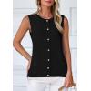 imagePRETTYGARDEN Sweater Vest Women 2025 Spring Summer Casual Lightweight Knit Sleeveless Button Down Tank Tops Trendy ClothesBlack