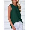 imagePRETTYGARDEN Sweater Vest Women 2025 Spring Summer Casual Lightweight Knit Sleeveless Button Down Tank Tops Trendy ClothesDark Green