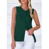 imagePRETTYGARDEN Sweater Vest Women 2025 Spring Summer Casual Lightweight Knit Sleeveless Button Down Tank Tops Trendy ClothesDark Green