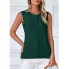 imagePRETTYGARDEN Sweater Vest Women 2025 Spring Summer Casual Lightweight Knit Sleeveless Button Down Tank Tops Trendy ClothesDark Green