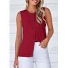 imagePRETTYGARDEN Sweater Vest Women 2025 Spring Summer Casual Lightweight Knit Sleeveless Button Down Tank Tops Trendy ClothesWine Red