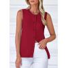 imagePRETTYGARDEN Sweater Vest Women 2025 Spring Summer Casual Lightweight Knit Sleeveless Button Down Tank Tops Trendy ClothesWine Red