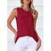 imagePRETTYGARDEN Sweater Vest Women 2025 Spring Summer Casual Lightweight Knit Sleeveless Button Down Tank Tops Trendy ClothesWine Red