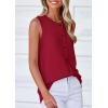 imagePRETTYGARDEN Sweater Vest Women 2025 Spring Summer Casual Lightweight Knit Sleeveless Button Down Tank Tops Trendy ClothesWine Red