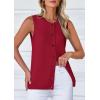 imagePRETTYGARDEN Sweater Vest Women 2025 Spring Summer Casual Lightweight Knit Sleeveless Button Down Tank Tops Trendy ClothesWine Red