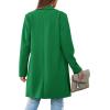 imagePRETTYGARDEN Womens 2025 Spring Fall Long Blazer Jackets Long Sleeve Lapel Pockets Loose Fit Work Casual Blazers OuterwearGreen