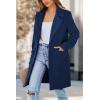 imagePRETTYGARDEN Womens 2025 Spring Fall Long Blazer Jackets Long Sleeve Lapel Pockets Loose Fit Work Casual Blazers OuterwearNavy