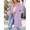 imagePRETTYGARDEN Womens 2025 Spring Fall Long Blazer Jackets Long Sleeve Lapel Pockets Loose Fit Work Casual Blazers OuterwearPurple